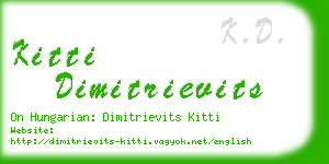 kitti dimitrievits business card